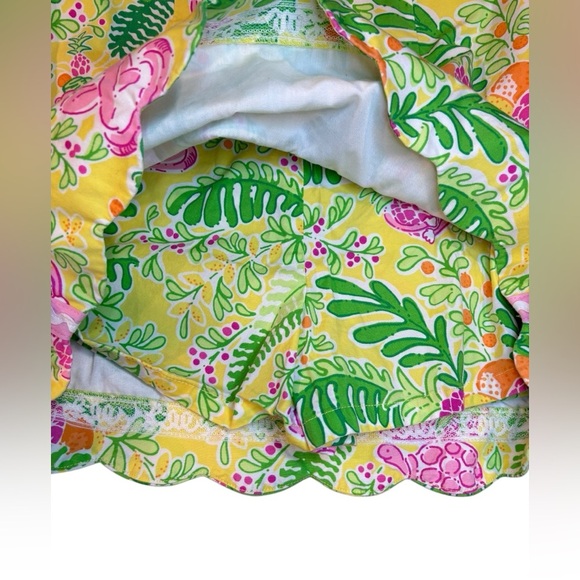Girls Lilly Pulitzer Tropical elephant monkey Print Skort 10 - Picture 3 of 9
